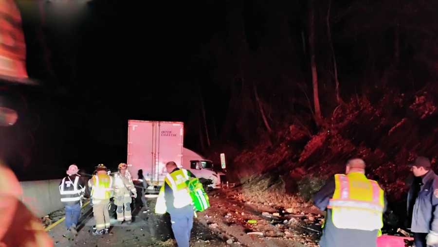 Tractor-trailer demolishes unoccupied car on Interstate 83 in York ...