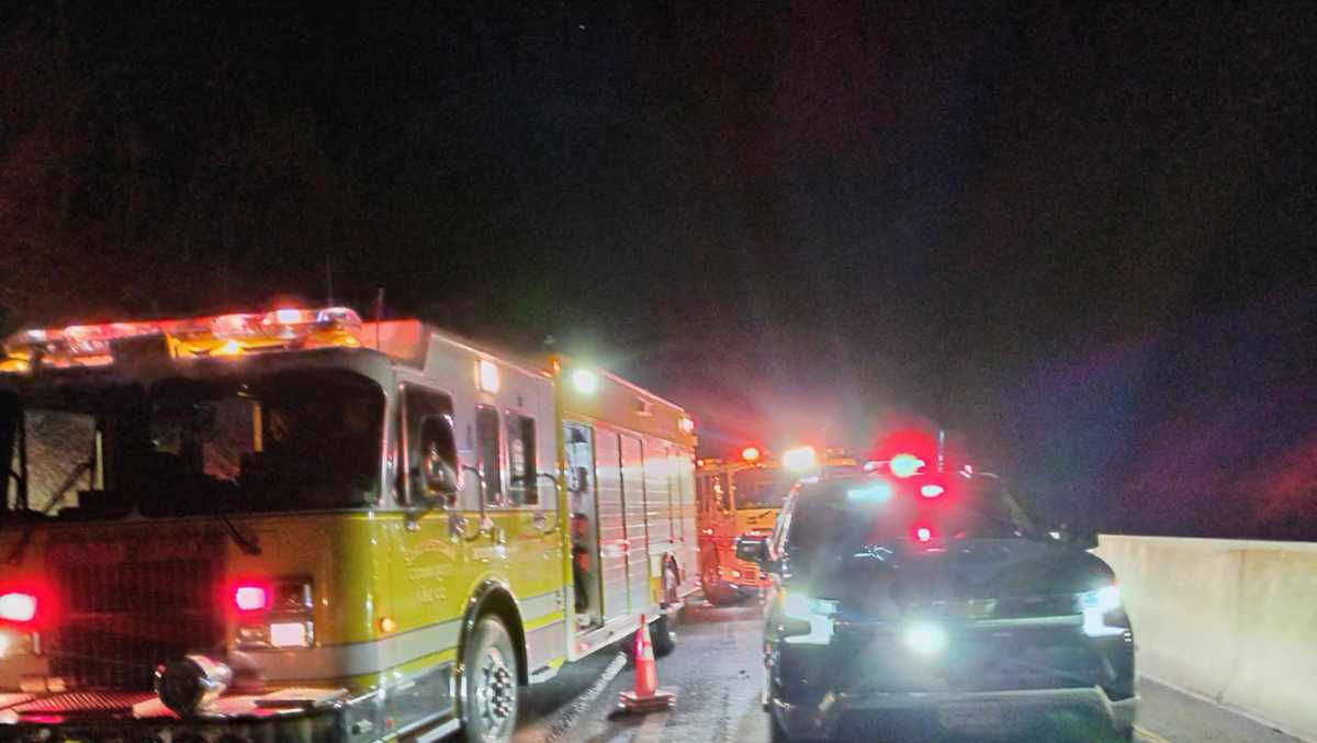 Photos: Tractor-trailer demolishes unoccupied car on Interstate 83 in ...