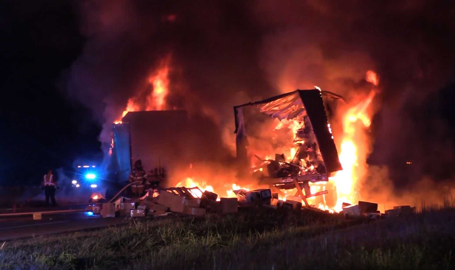 Fiery tractor-trailer crash on I-85 in Anderson County leaves one ...