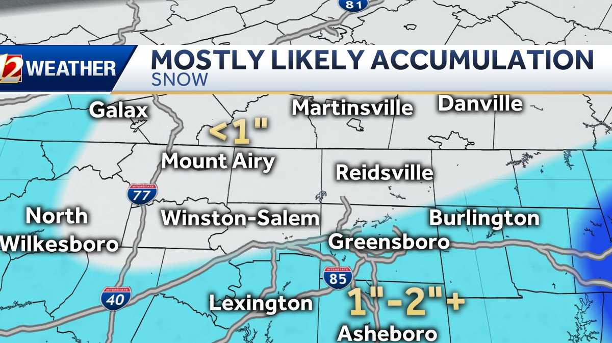 Piedmont Triad could see accumulating snow, wintry weather
