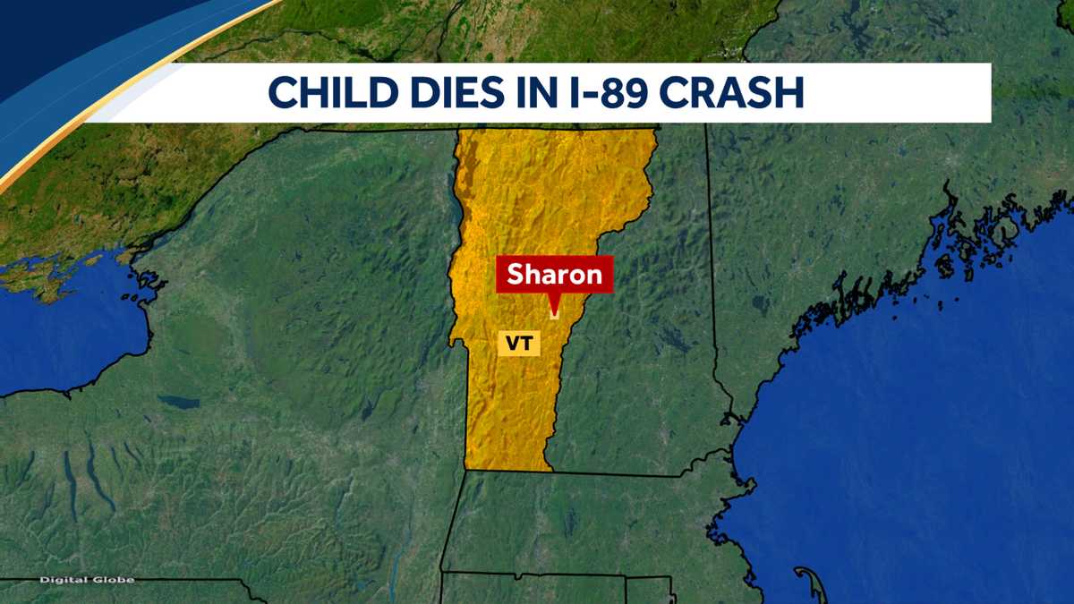 Child dies in crash on Interstate 89 near Sharon, Vermont