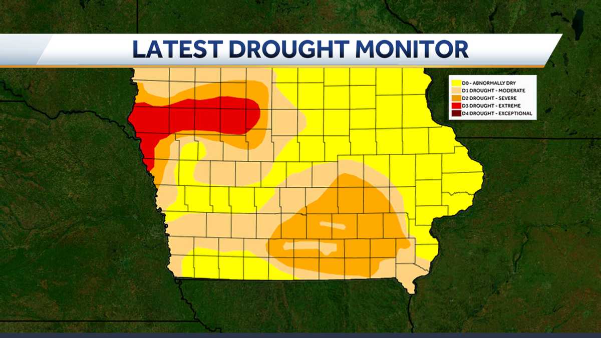 All of Iowa is abnormally dry for first time in 9 years - KCCI