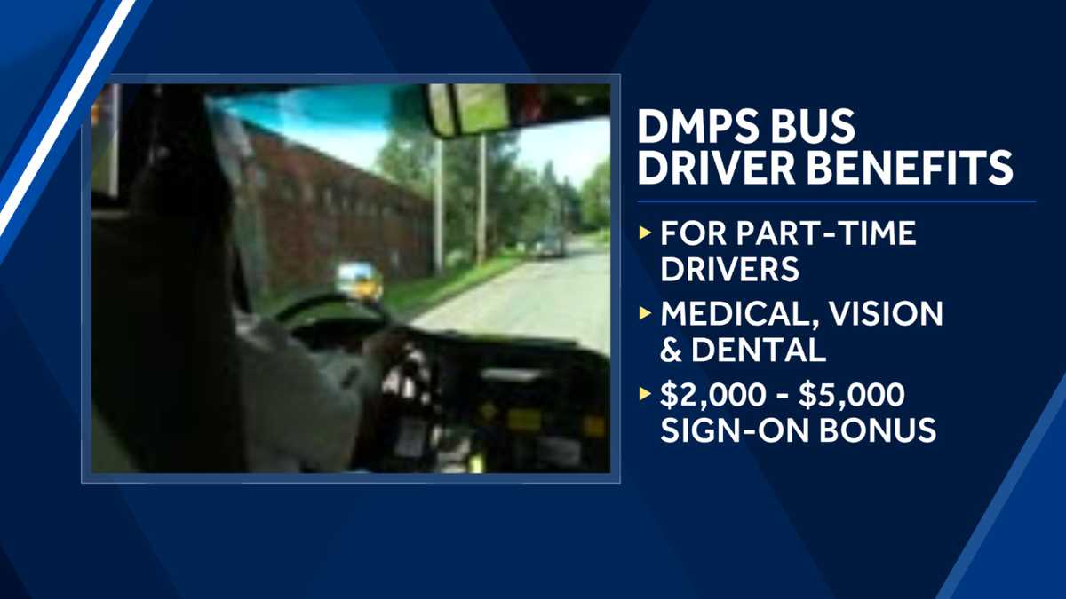 Des Moines Public Schools offer full benefits for bus drivers