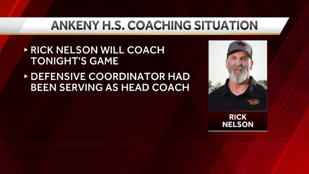 Ankeny's head coach will be on the sidelines for tonight's football game