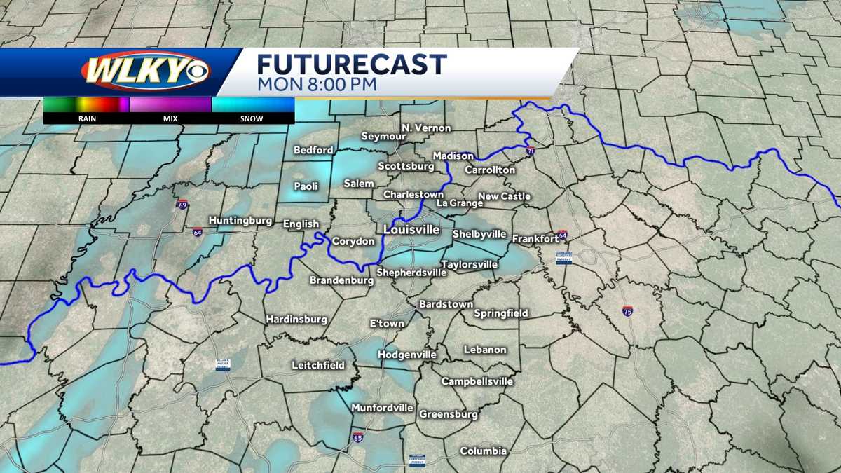 Flurries and light snow showers possible on Monday