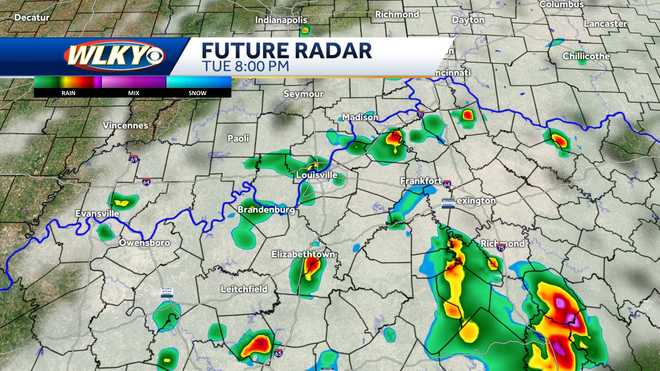 Louisville weather Tuesday: Warm, humid with storm chances