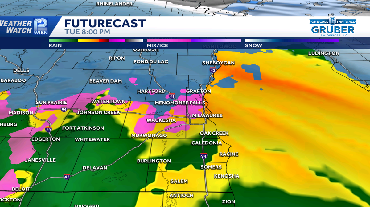 SE Wisconsin hour-by-hour forecast: Tuesday into Wednesday - WISN