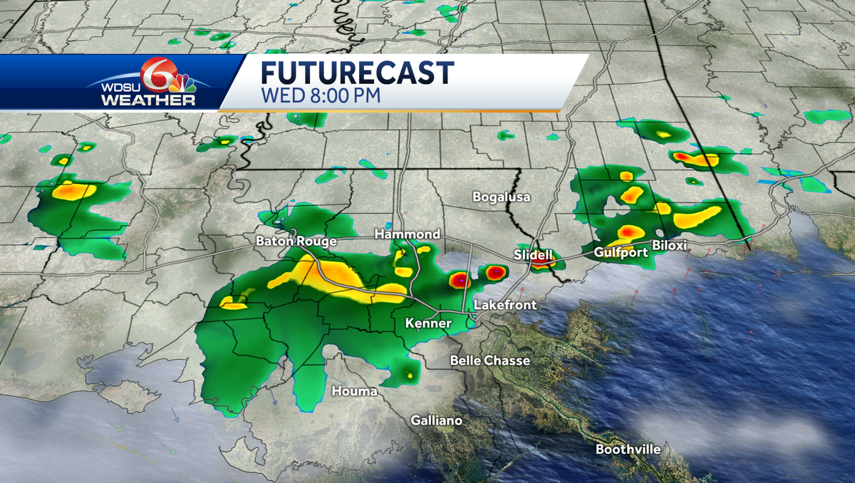 Storms Today for Southeast Louisiana