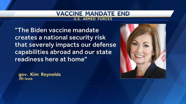 Reynolds wants vaccine mandate to be dropped for Armed Forces - Vimarsana News