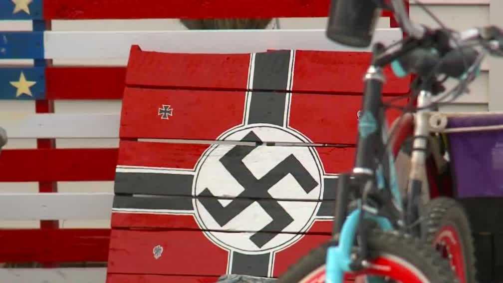 Officials sickened By Swastika Confederate Flag Paintings Near Grade School