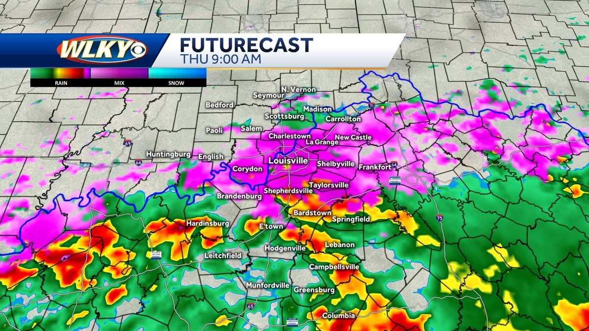 Louisville weather: Wintry mix to rain Wednesday night into Thursday