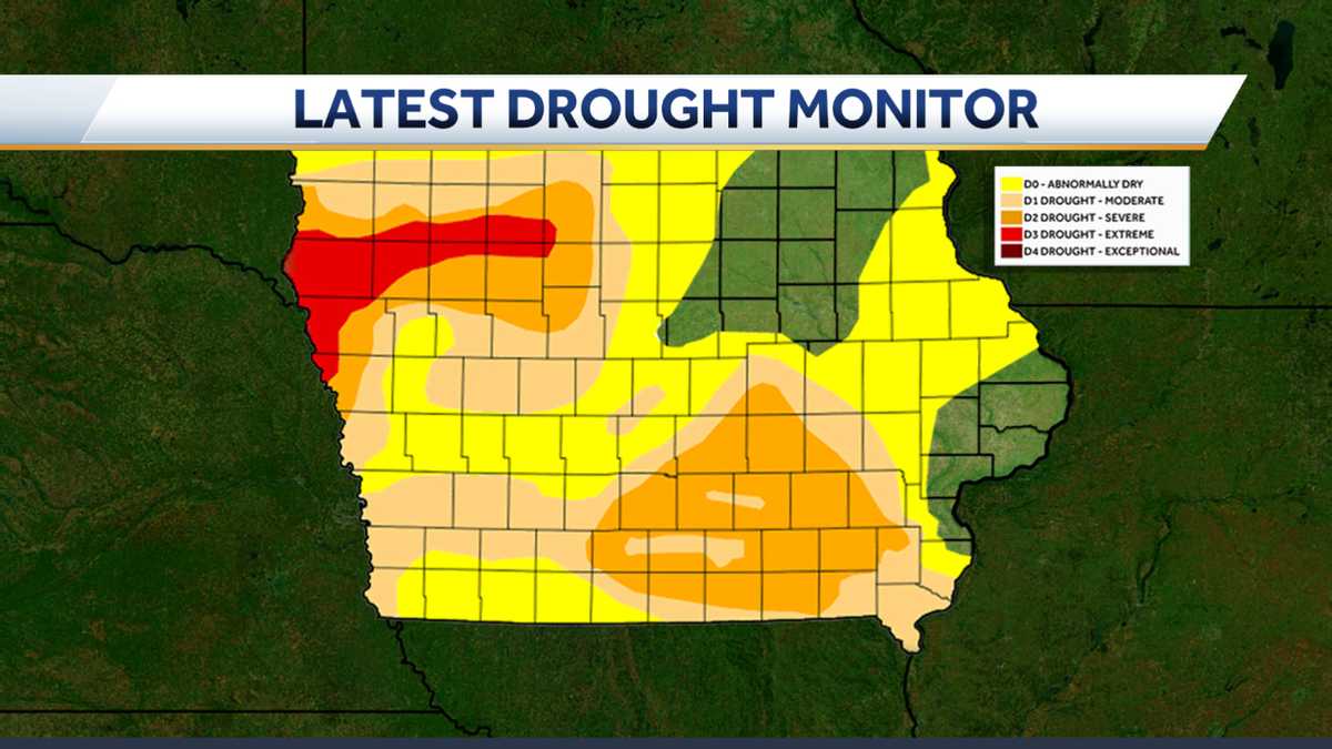 A majority of Iowa is abnormally dry as of early October 2022