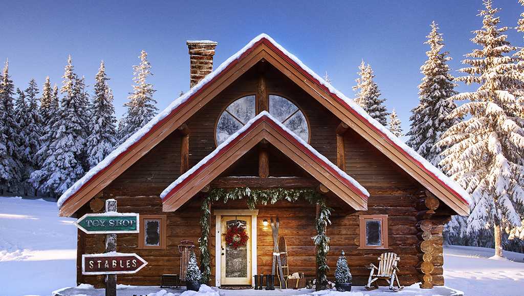 Cozy Christmas cabin Tour Santa's North Pole home