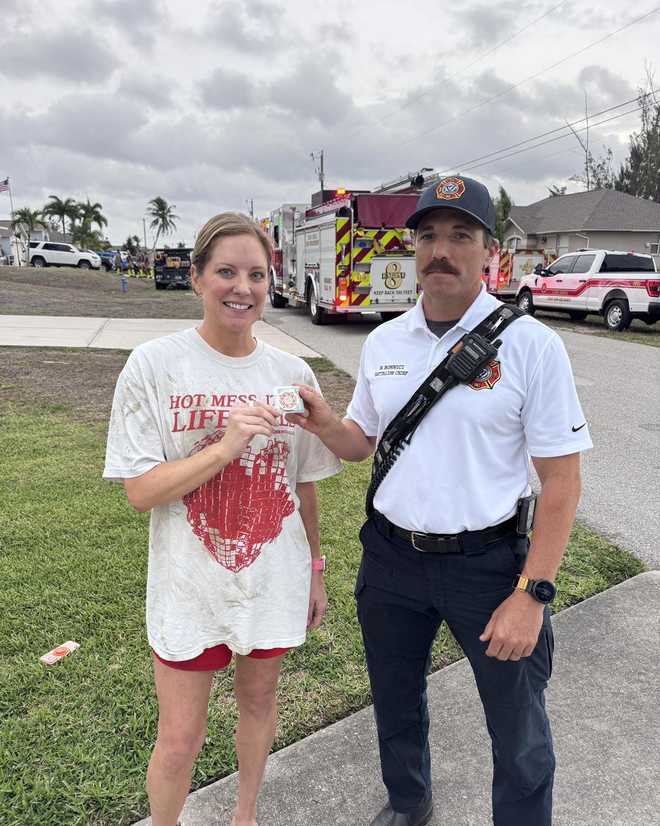 Bridgett Klein assisted with the care of the animals