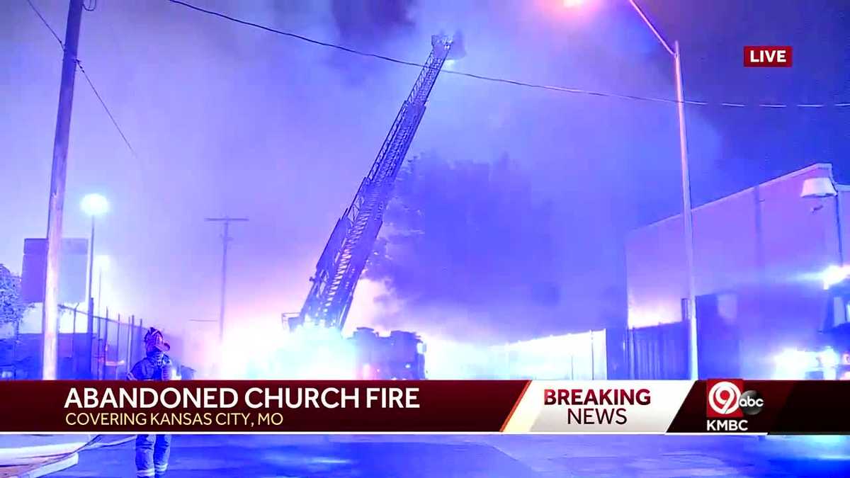 Heavy fire reported coming from historic church near 9th and Forest