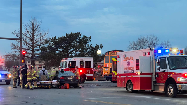 Omaha police confirm one person was killed in a crash involving a school bus near Eppley Airfield - Vimarsana News