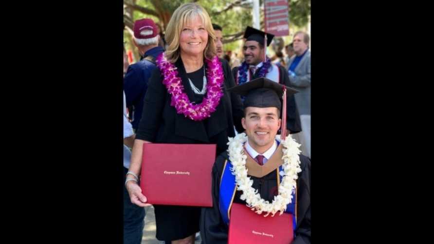 Mom surprised with honorary degree after helping quadriplegic son