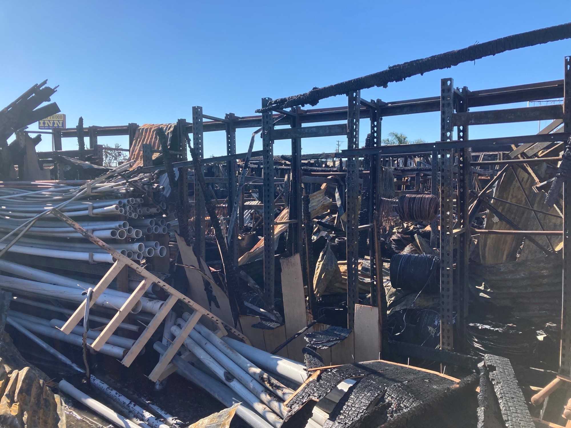 Fire Destroys Several Buildings At Modesto Plumbing Company