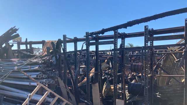 Fire destroys several buildings at Modesto plumbing company - Vimarsana News