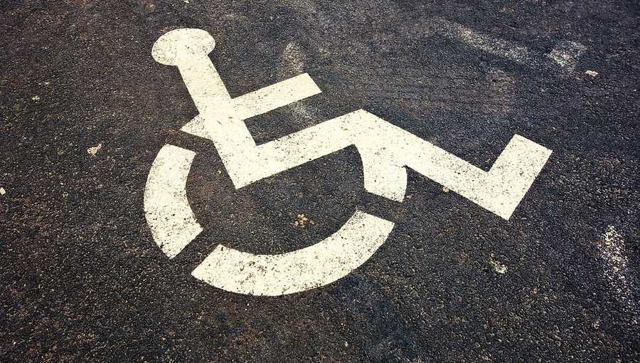 Accessible parking spot file photo