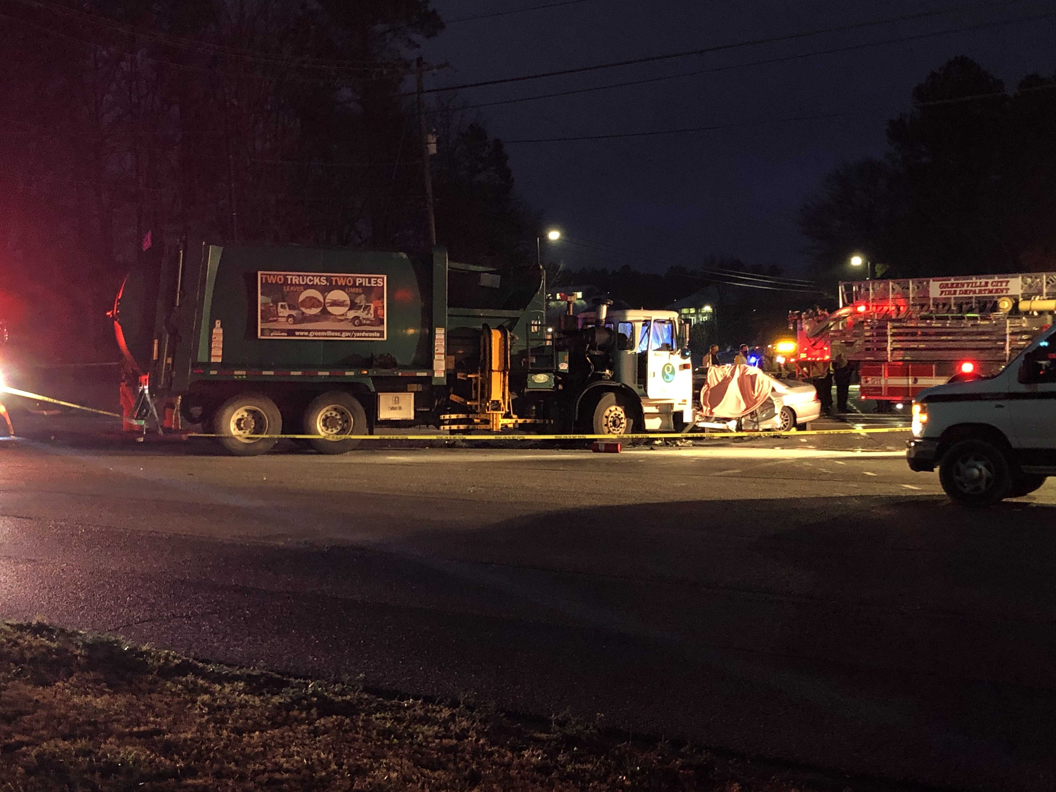 Driver Killed After Being Hit By Trash Truck In Greenville, Trooper Says