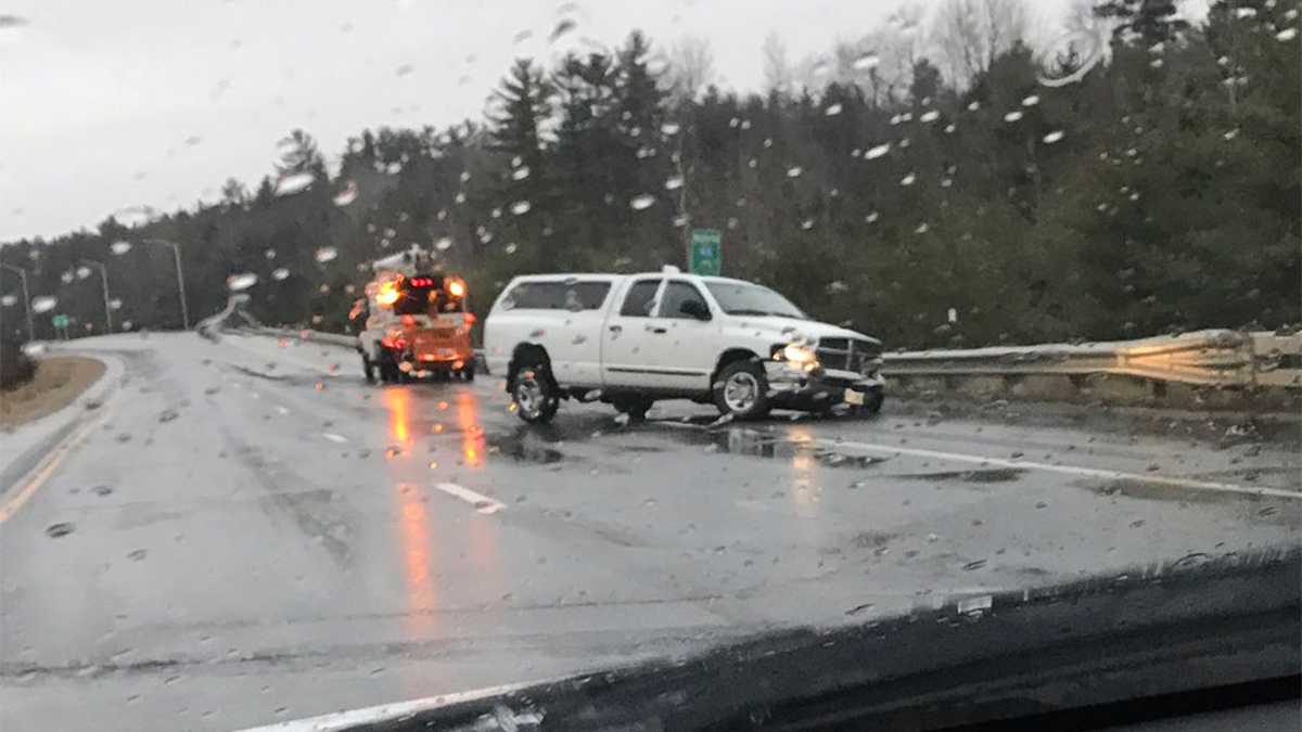 Images: Slick roads lead to rollovers, crashes in New Hampshire