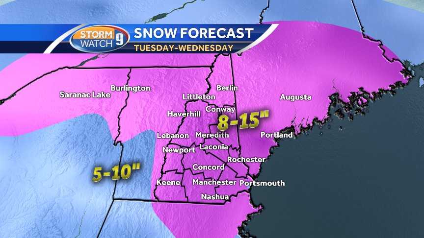Incoming nor’easter to bring 8-15 inches of snow for most of NH