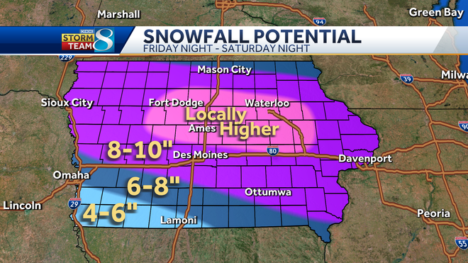 Des Moines weather forecast: Winter storm approaches this weekend