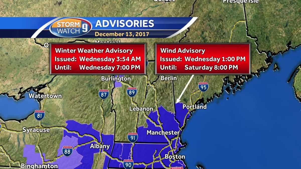 Wind chills below zero as winds gust Wednesday night