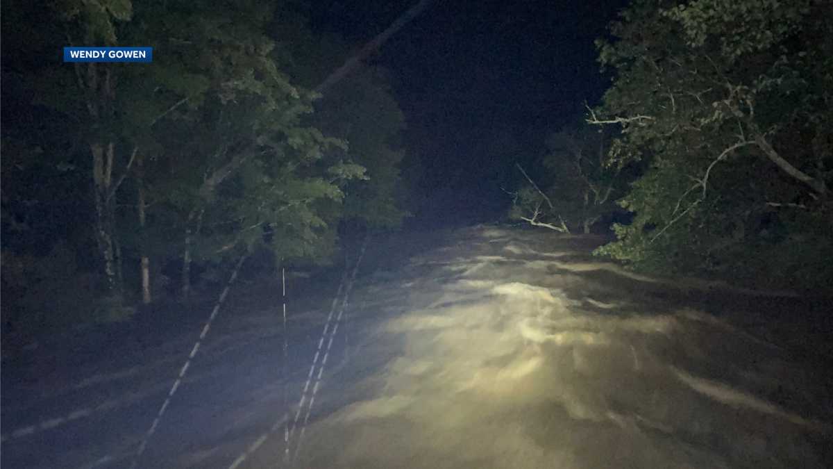 Slideshow Damage from flash flooding in New Hampshire