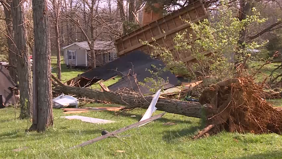 Ohio Gov. DeWine visits Adams County after EF1 tornado touched down