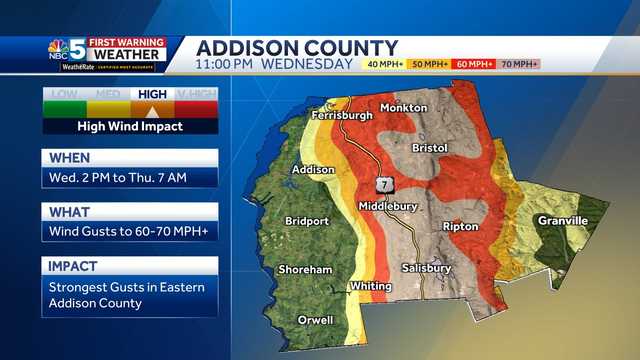 Powerful winds up to 70 MPH could impact areas of Vermont - Vimarsana News