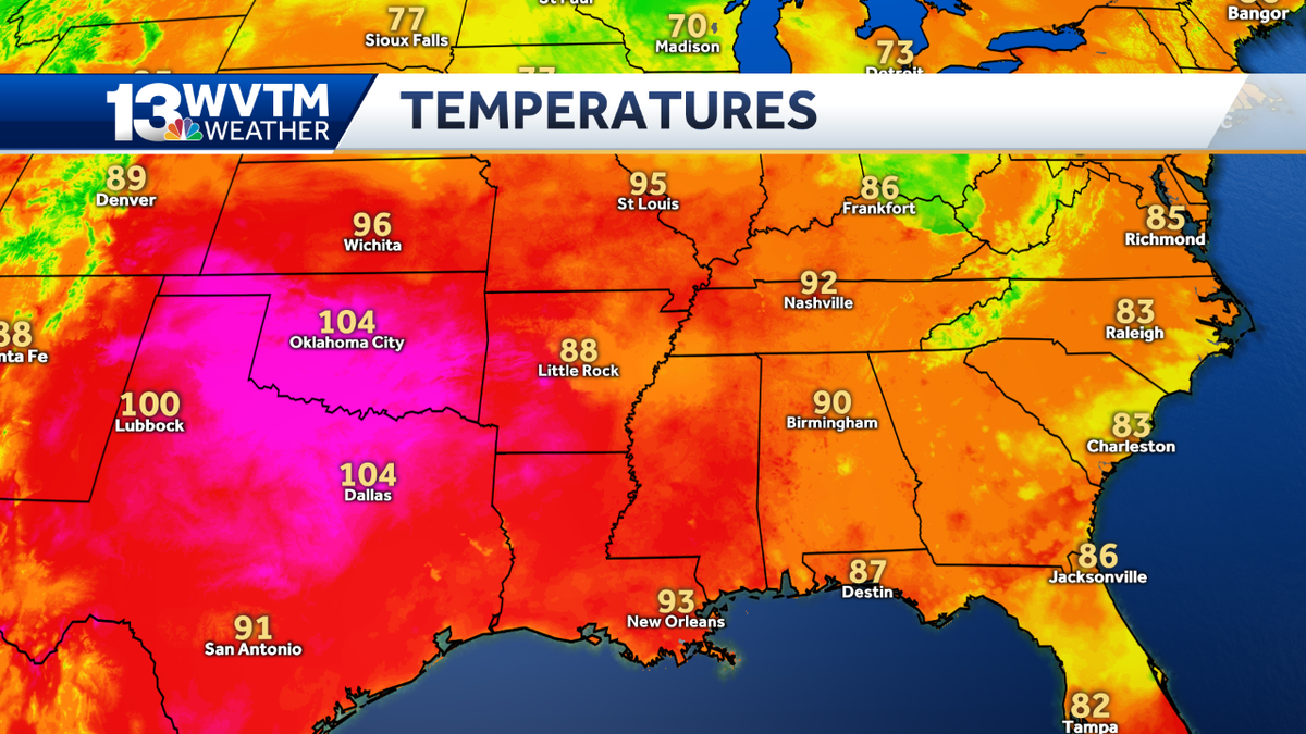 Soaring temperatures, humidity bring dangerous heat across the South