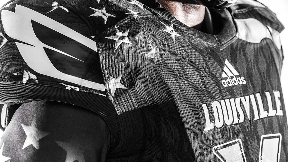 IMAGES: UofL, Adidas debut Young Patriot uniform for Veterans Day