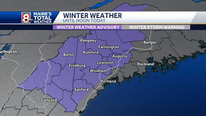 Winter weather advisory issued for much of Maine for icy Thanksgiving ...