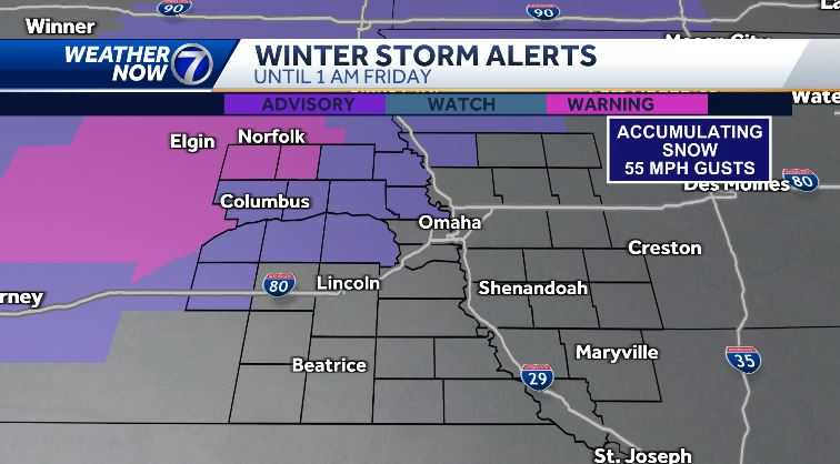 Omaha forecast: Rain, snow, high winds could impact Thursday commute - KETV