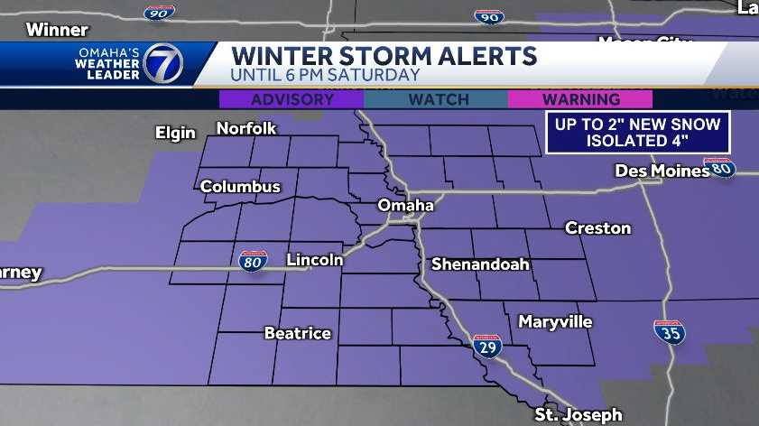 Timeline: Omaha snow chances Valentine's Day weekend - KETV