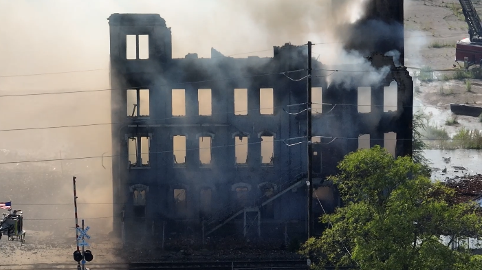 Fire that burned former Beckett Paper Co. warehouse considered suspicious