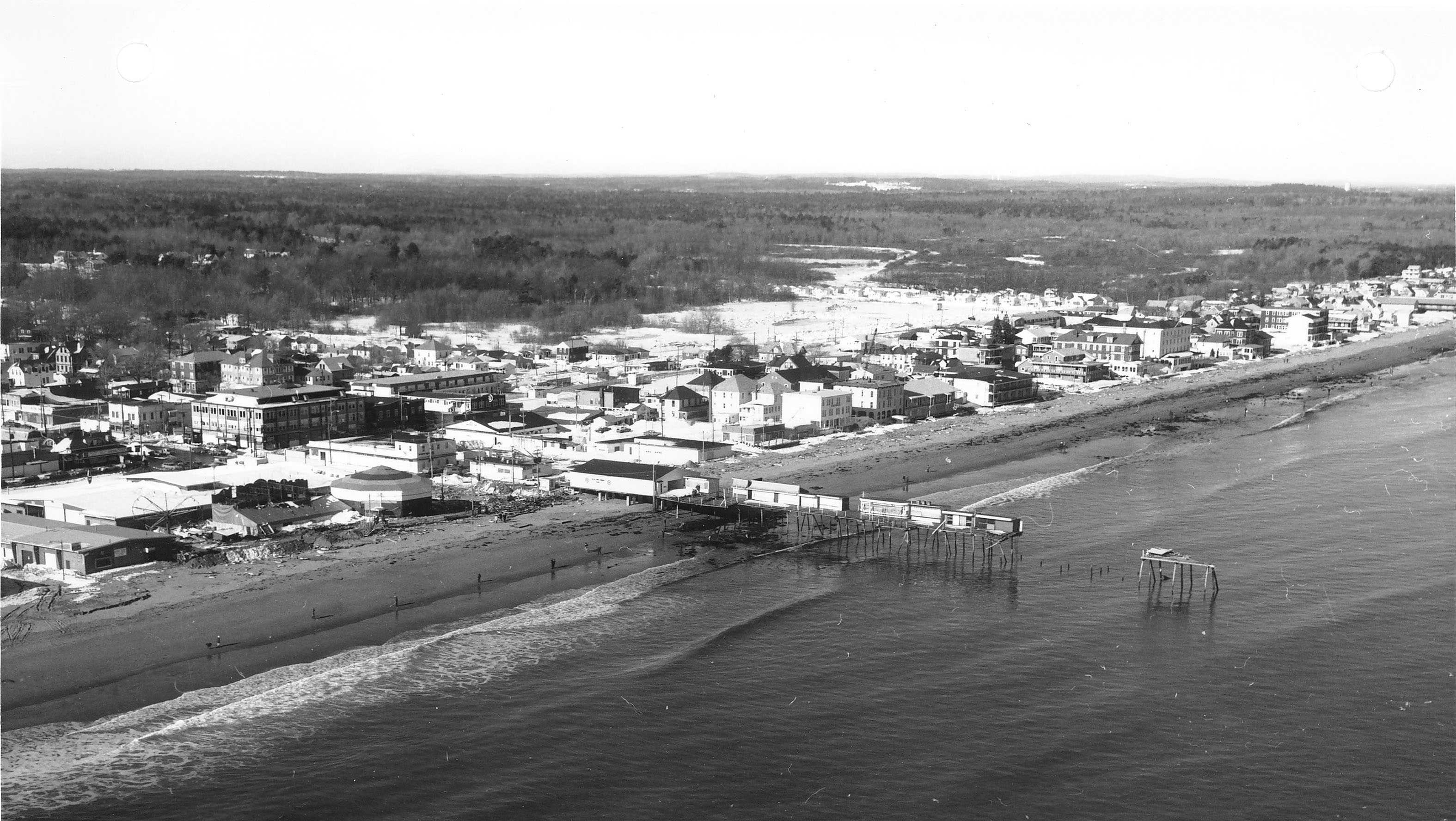 A View Of The Old Orchard Beach Pier After the Great Storm, Maine