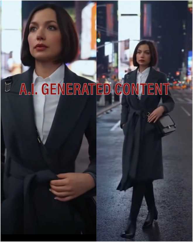 Screenshots of an A.I. generated video