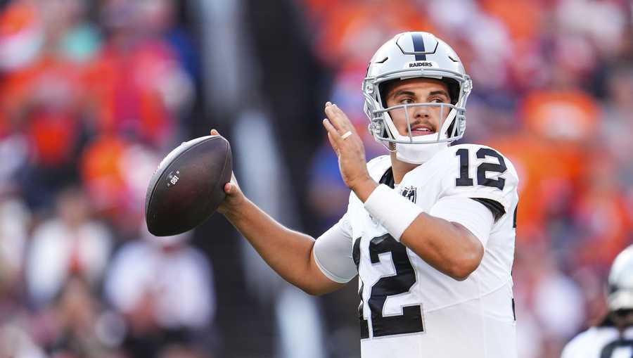 Raiders name Aidan O'Connell starting QB vs. Steelers Week 6