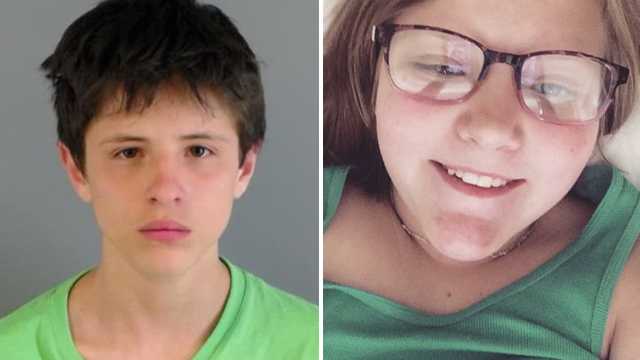(Left) Aidan Zellmer, age 15 at the time of his arrest in 2017. (Right) Kiaya Campbell