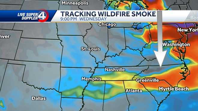 South Carolina: Air quality alert from Canada wildfire