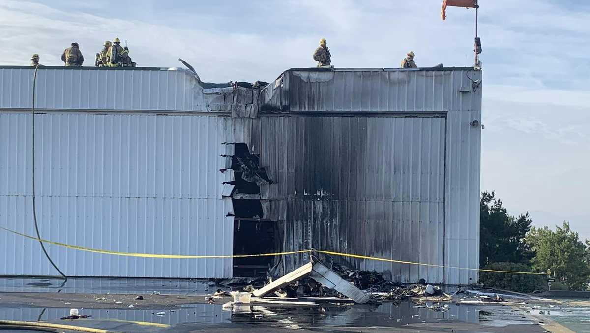 Three killed when small plane hits hangar catches fire at Southern California airport KCRA Sacramento Three killed when small plane hits hangar catches fire at Southern California airport KCRA Sacramento