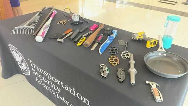 items confiscated at birmingham's airport