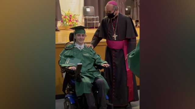 AJ Quetta attends HS graduation months after severe hockey injury - Vimarsana News