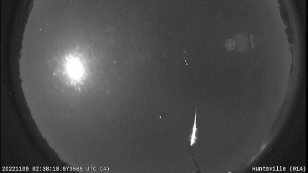 taurid fireball over alabama