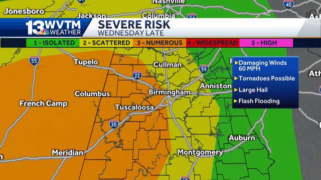 Alabama weather forecast severe threat Wednesday Thursday - Vimarsana News