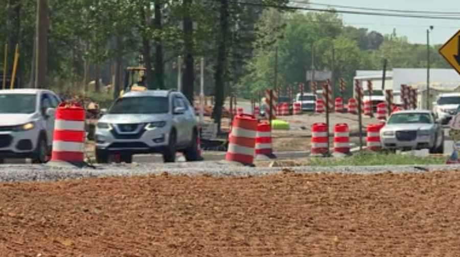 Planned intersection traffic light installation for Highway 119 in