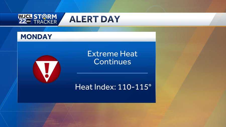 Extreme heat warnings and heat advisories issued for Monday - WJCL